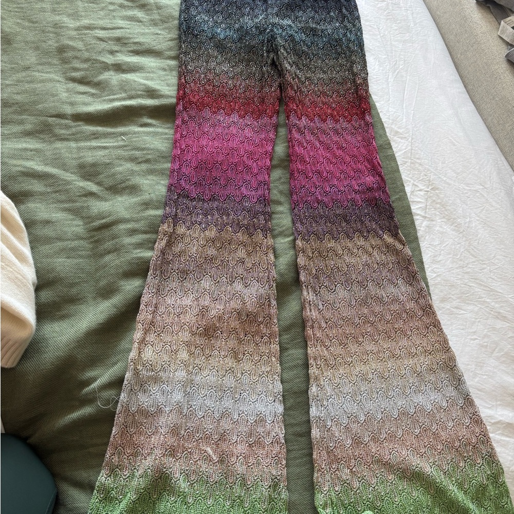 Missoni Multicolor Knit Flare Pants